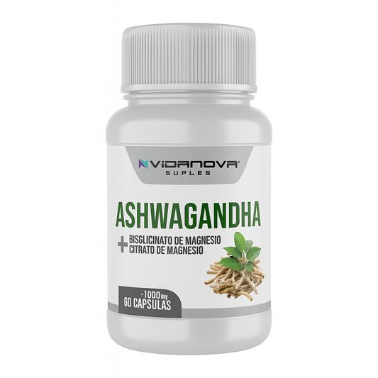 Ashwagandha + Magnesio 1000mg - 60 capsulas